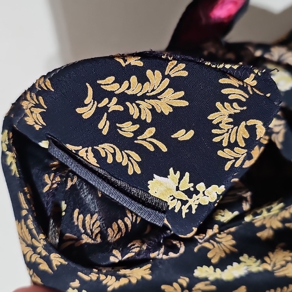 April Cornell Rayon Dark Prairie Folk Floral Boho Maxi Dress, Small - Picture 7 of 15